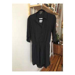 Express button front dress